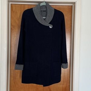 Jones New York Navy and Gray Pea Coat